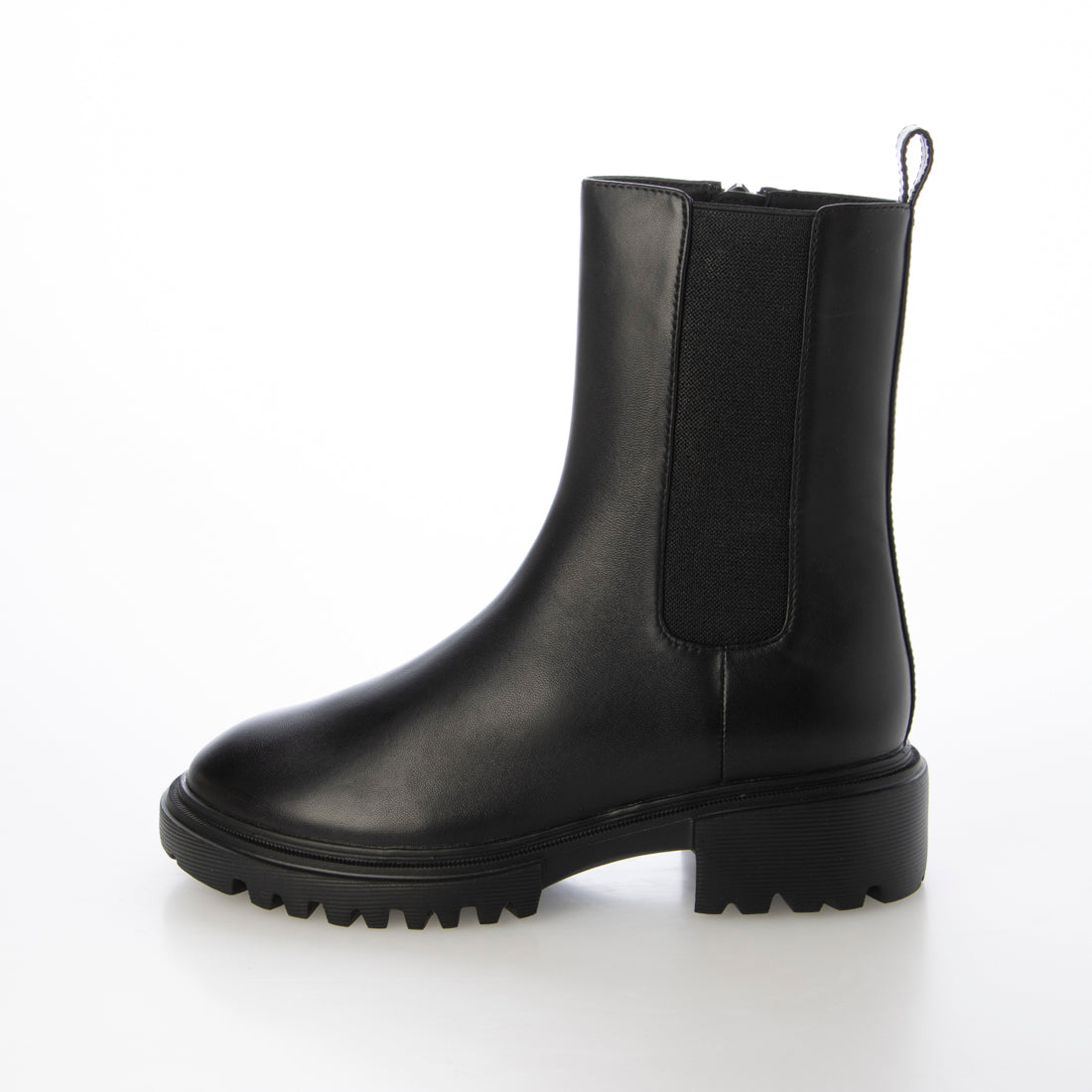 ランダ RANDA【A de Vivre】【本革】レザーサイドゴアミドルブーツ （BLACK） BLACK