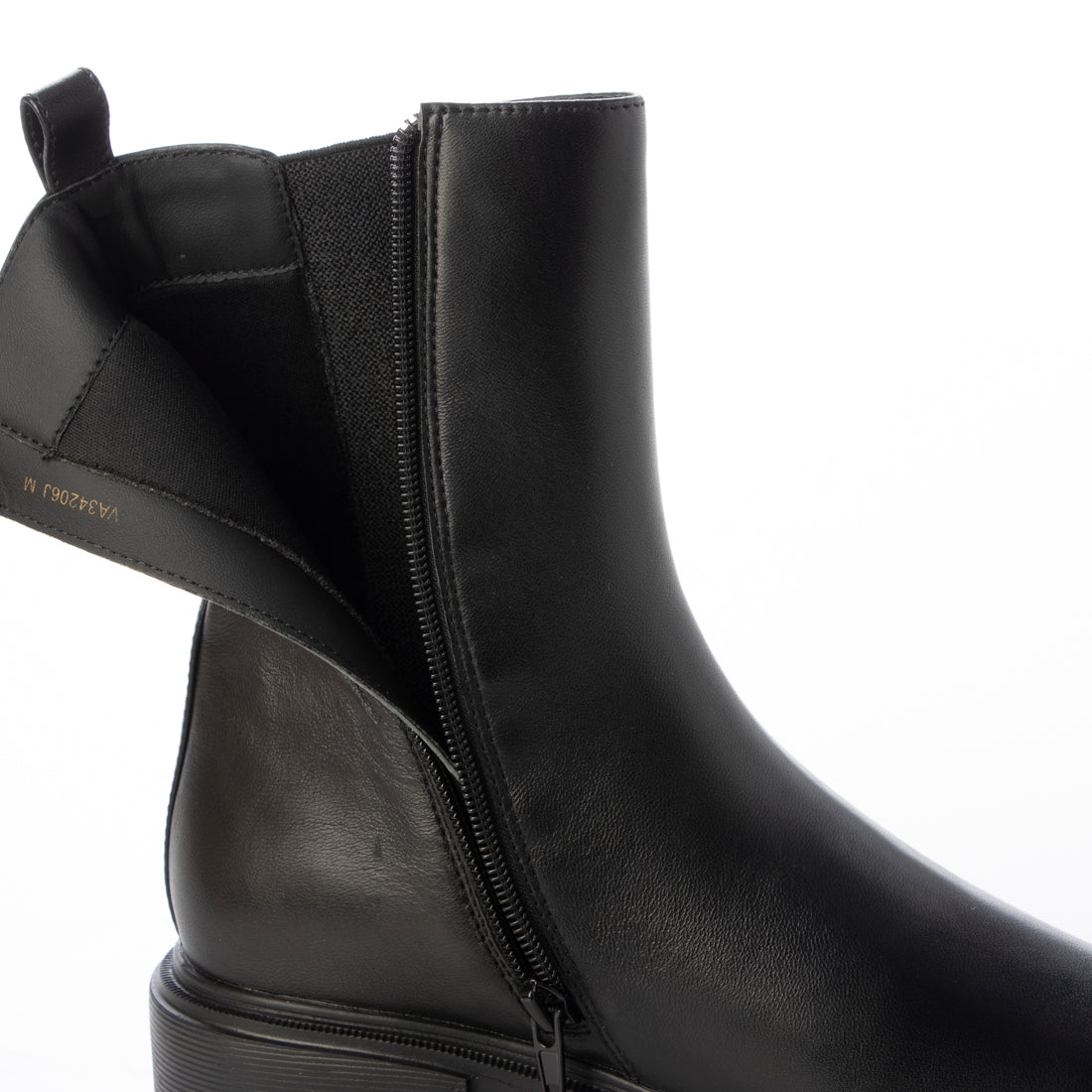 ランダ RANDA【A de Vivre】【本革】レザーサイドゴアミドルブーツ （BLACK） BLACK