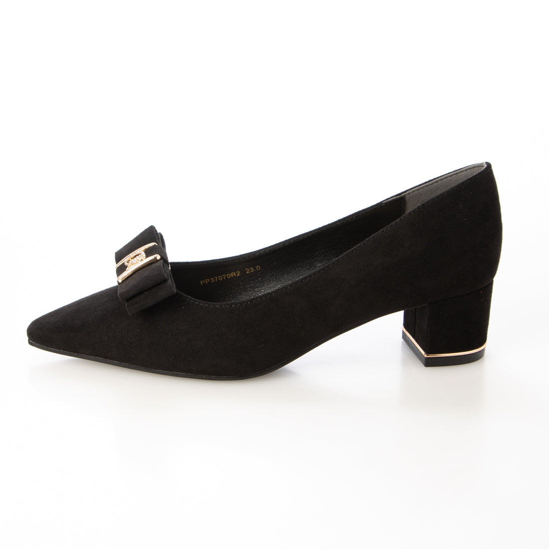 ランダ RANDA 2WAY ビジューモノグラムリボンパンプス （BLACK） BLACK