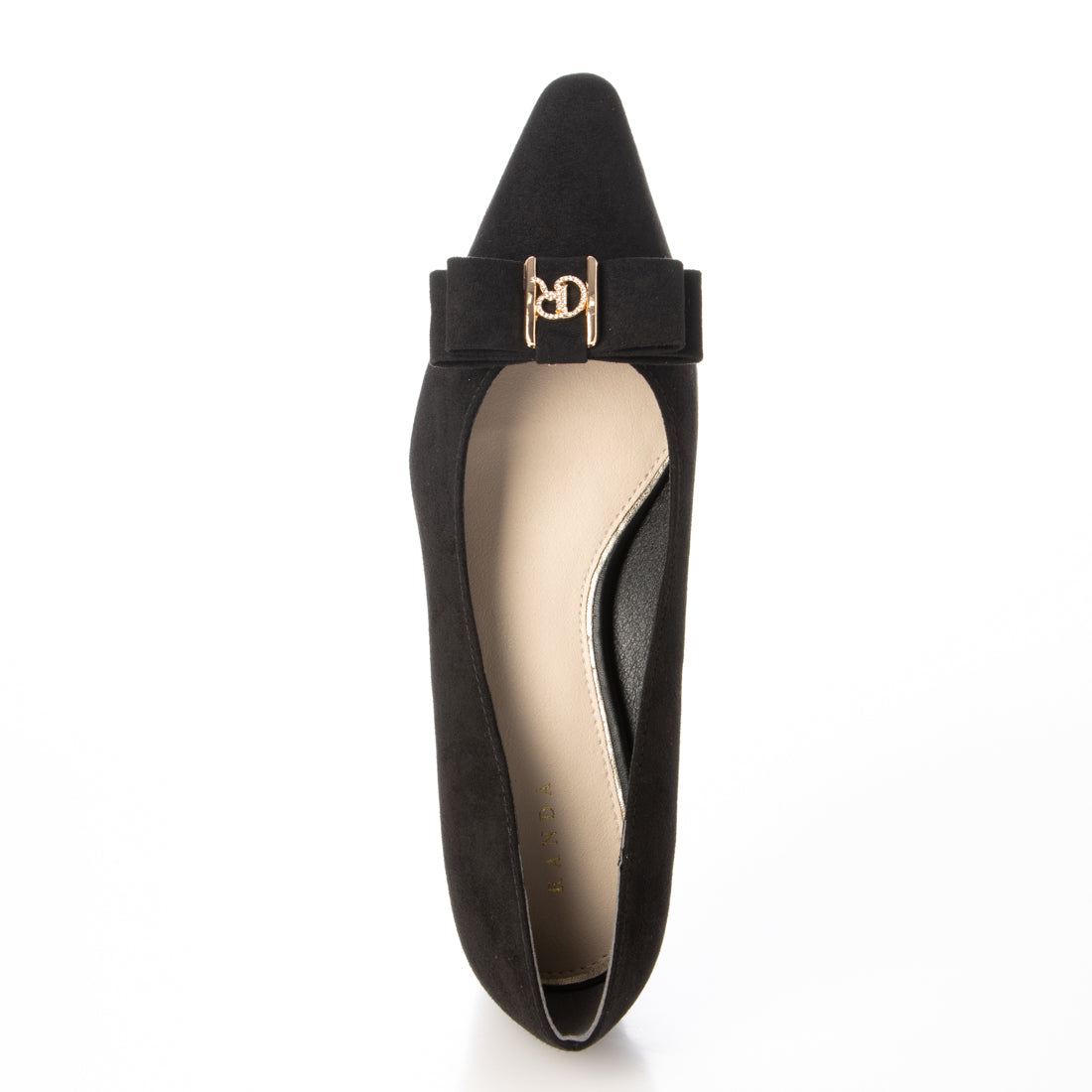 ランダ RANDA 2WAY ビジューモノグラムリボンパンプス （BLACK） BLACK