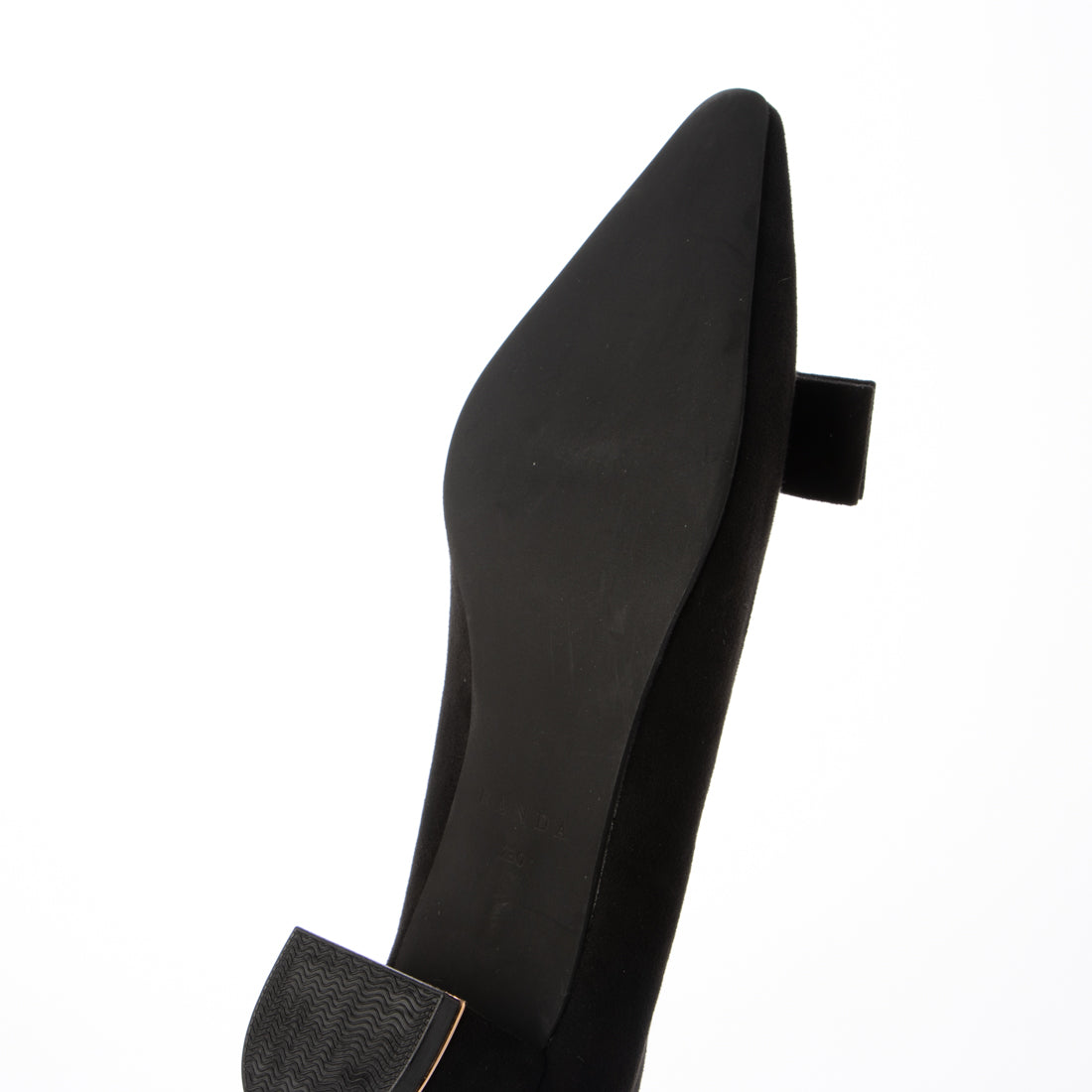 ランダ RANDA 2WAY ビジューモノグラムリボンパンプス （BLACK） BLACK