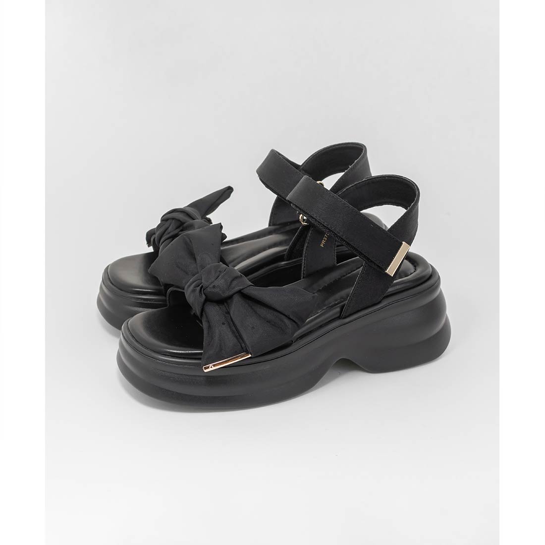 ランダ RANDA ビッグリボンスポーツサンダル （BLACK） BLACK