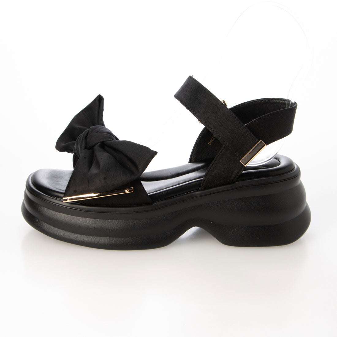 ランダ RANDA ビッグリボンスポーツサンダル （BLACK） BLACK