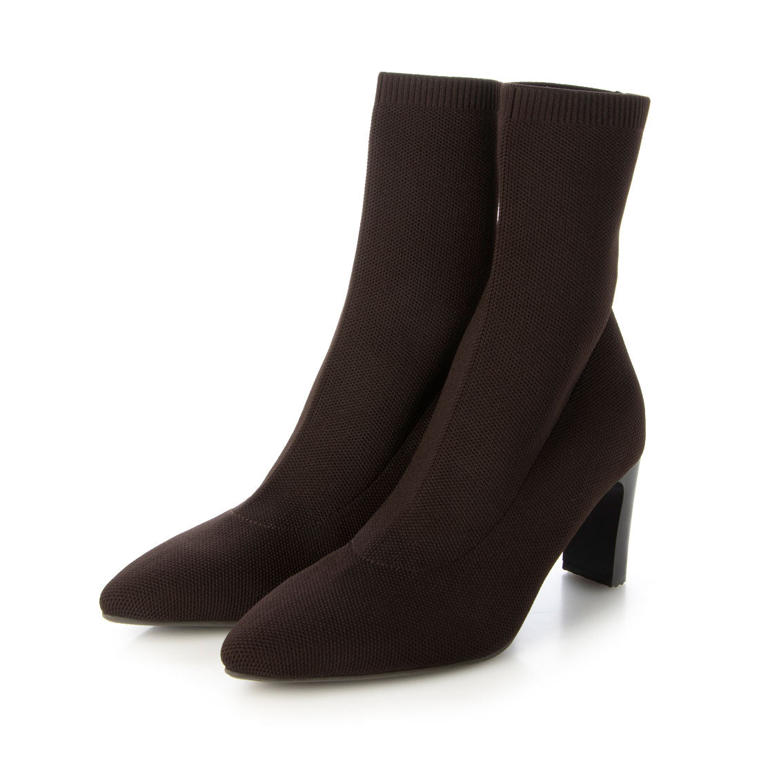 ランダ RANDA ストレッチ プレートヒールソックスブーツ （D.BROWN） D.BROWN