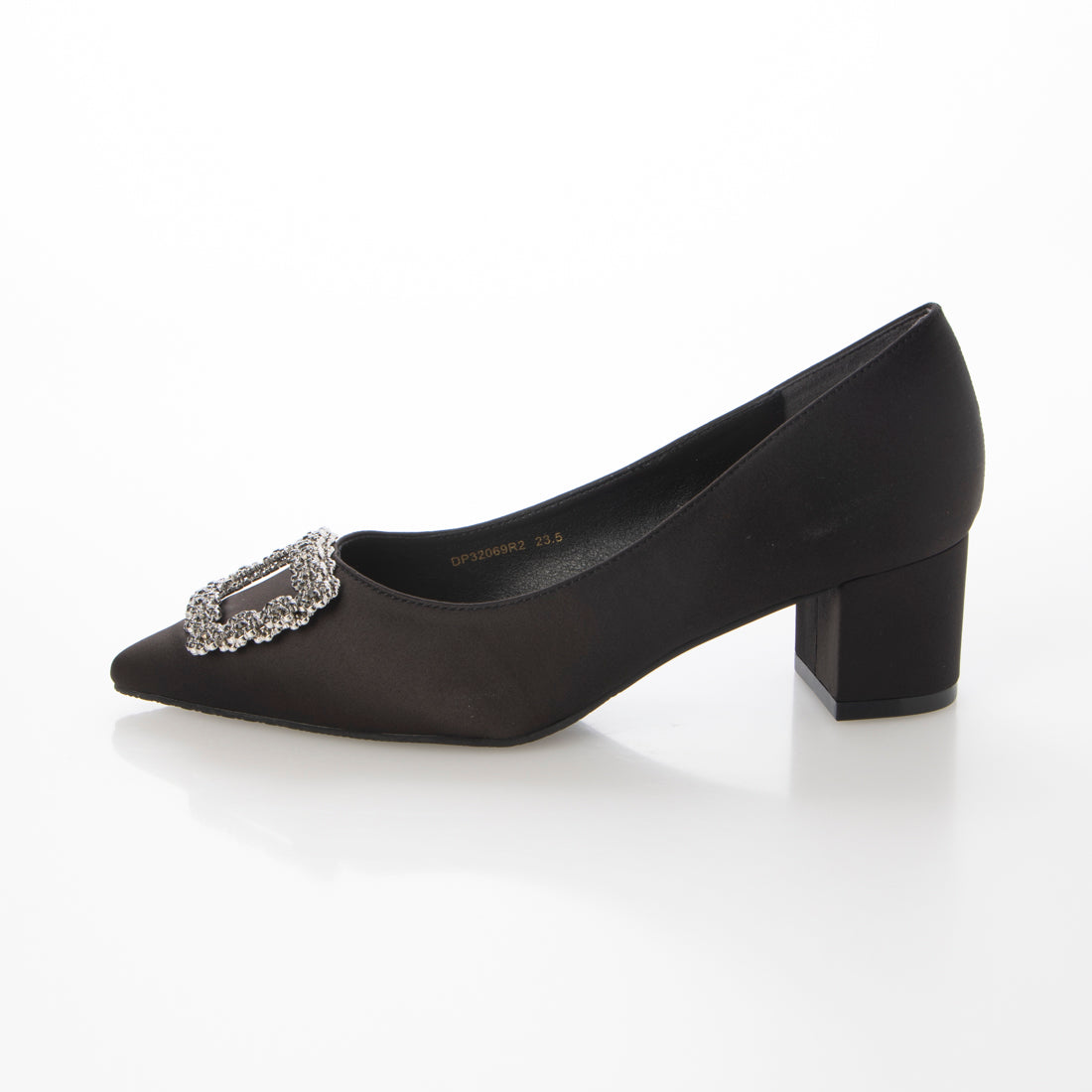 ランダ RANDA ビジューパーツチャンキーヒールパンプス （BLACK） BLACK