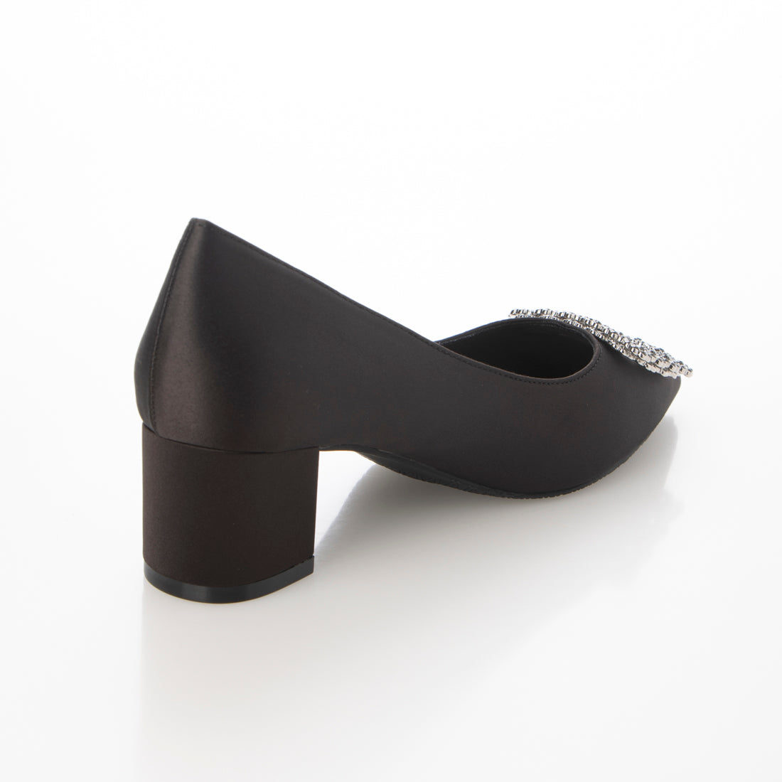 ランダ RANDA ビジューパーツチャンキーヒールパンプス （BLACK） BLACK