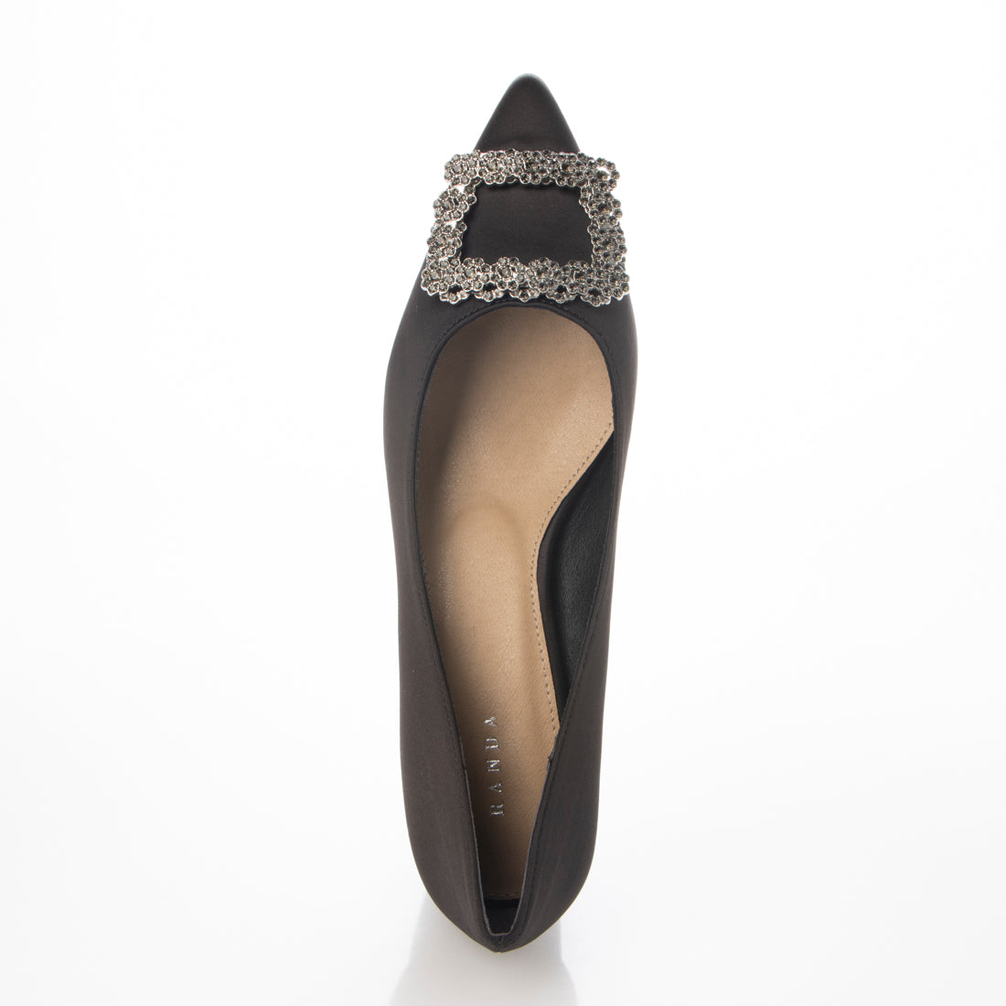 ランダ RANDA ビジューパーツチャンキーヒールパンプス （BLACK） BLACK
