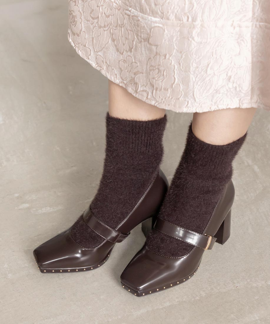 ランダ RANDA モヘアニットソックスブーツ