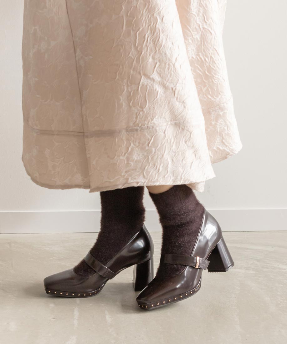 ランダ RANDA モヘアニットソックスブーツ