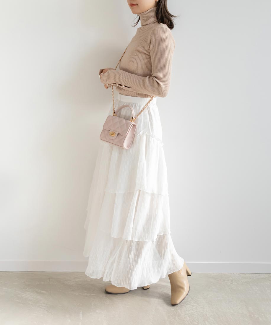 ランダ RANDA 晴雨兼用 スクエアトゥロングブーツ （BEIGE） BEIGE