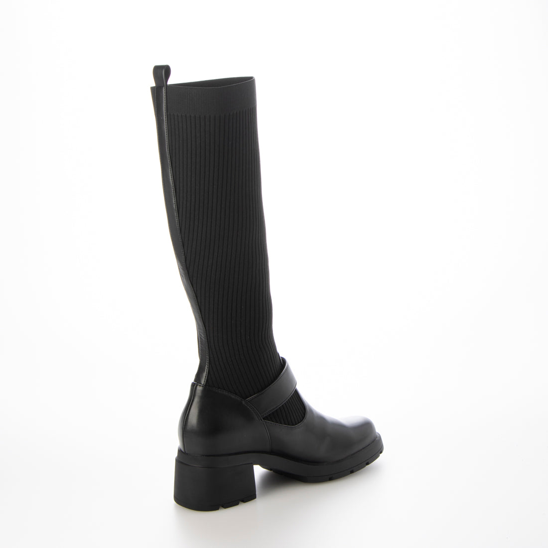 ランダ RANDA 晴雨兼用 2WAY パーツベルトソックスコンビロングブーツ （BLACK） BLACK