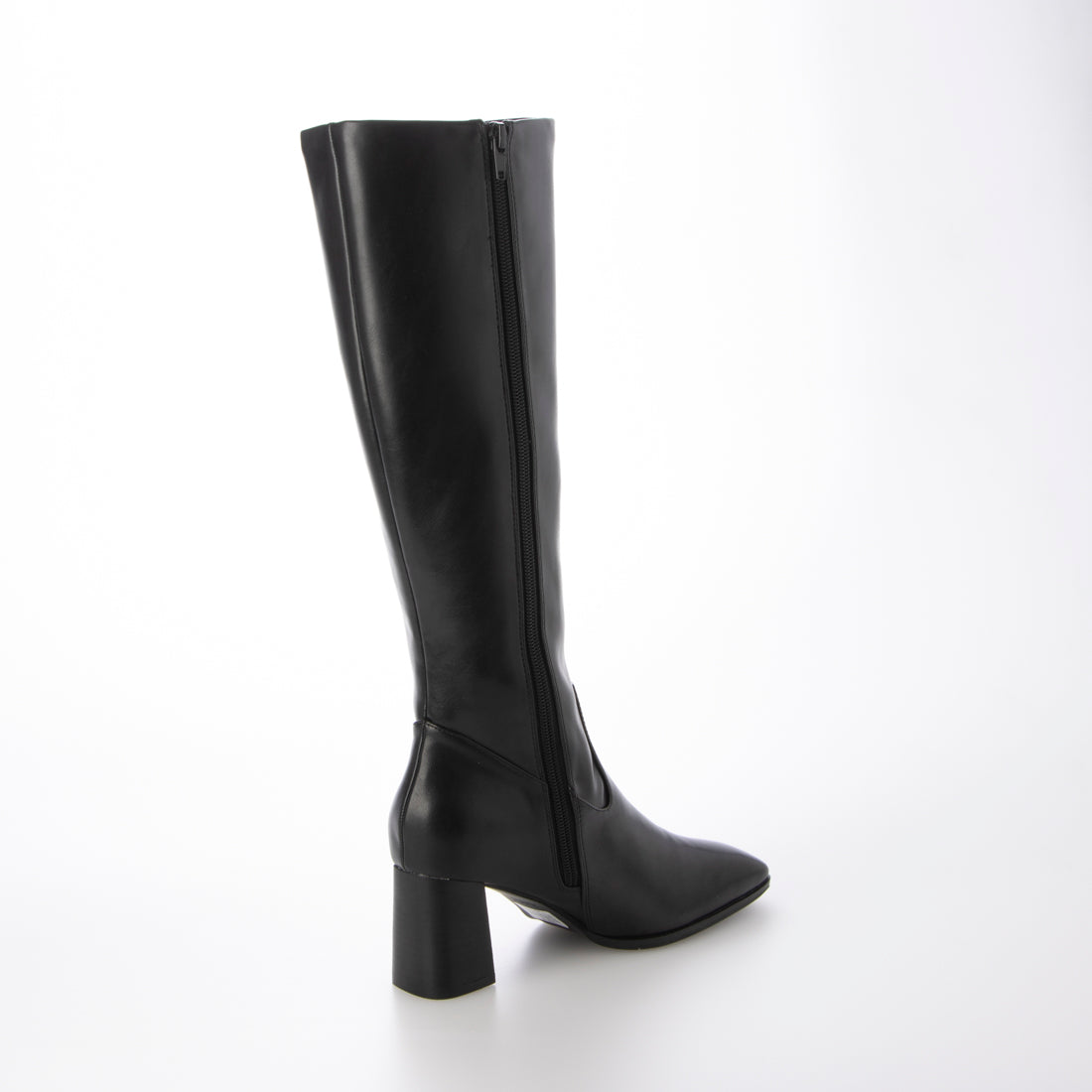 ランダ RANDA 【A de Vivre】サステナブル 晴雨兼用 スクエアトゥロングブーツ （BLACK） BLACK