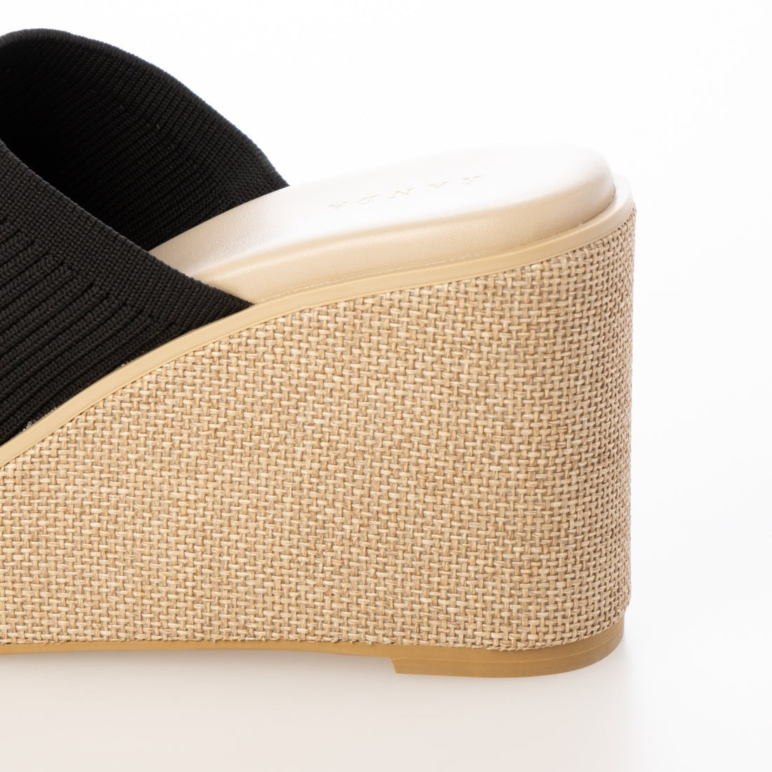 ランダ RANDA 【SUSTAINABLE】ウェッジヒールニットサンダル （BLACK） BLACK
