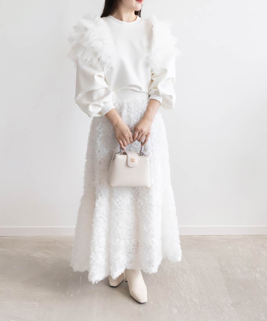 ランダ RANDA モヘアライクニットショートブーツ （IVORY） IVORY