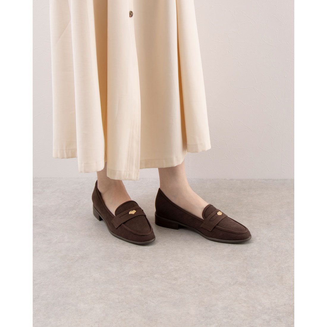 RANDA Monogram Coin Loafer Shoes