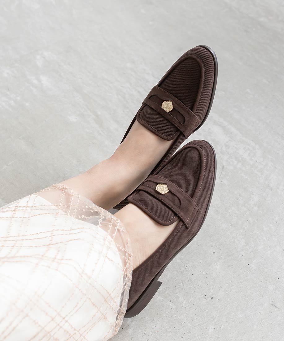 RANDA Monogram Coin Loafer Shoes