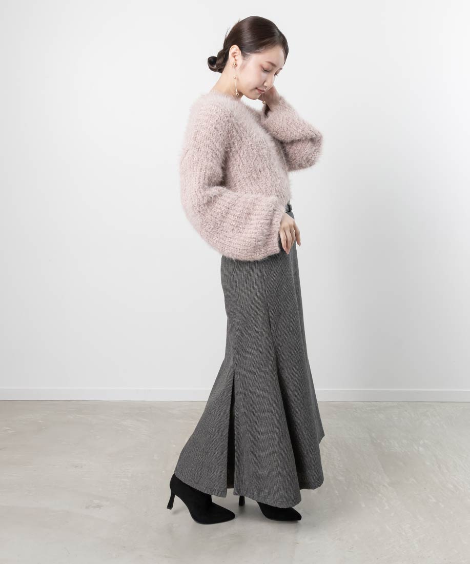 ランダ RANDA ベルト付きハイウエストマーメイドスカート （MIX） MIX