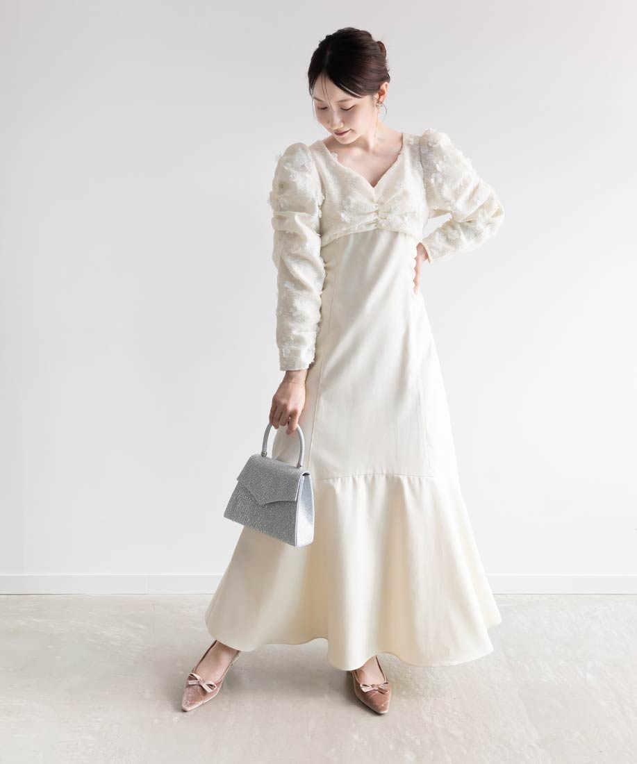 ランダ RANDA フラワーマーメイドワンピース （CREAM） CREAM