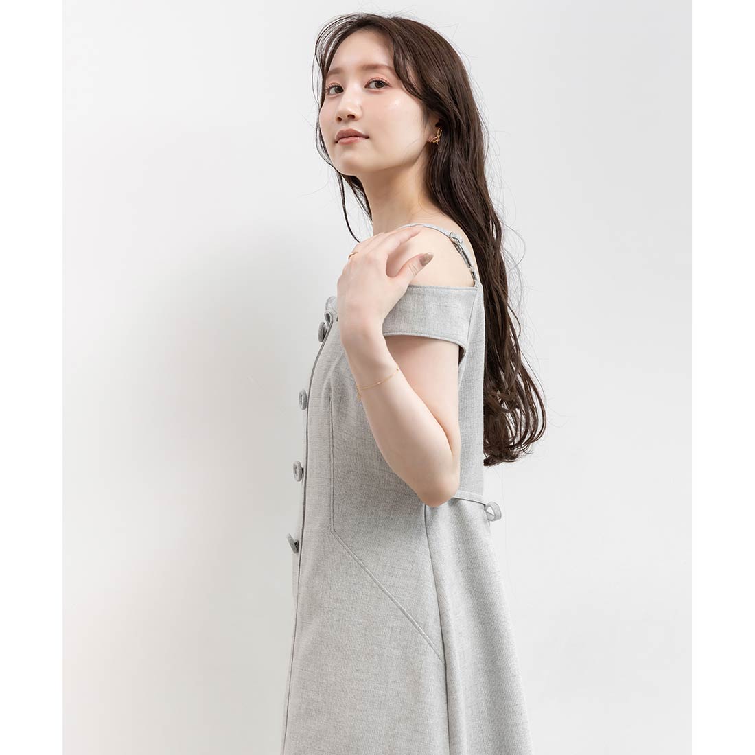 ランダ RANDA ★ オフショルダーワンピース （GRAY） GRAY