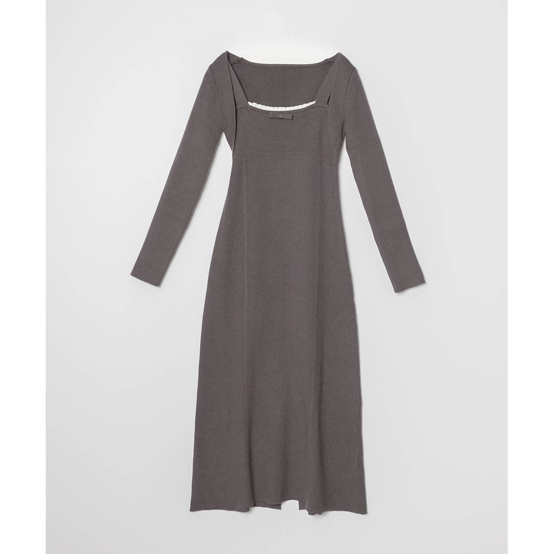 ランダ RANDA ★ ボレロセットリブニットワンピース （GRAY） GRAY