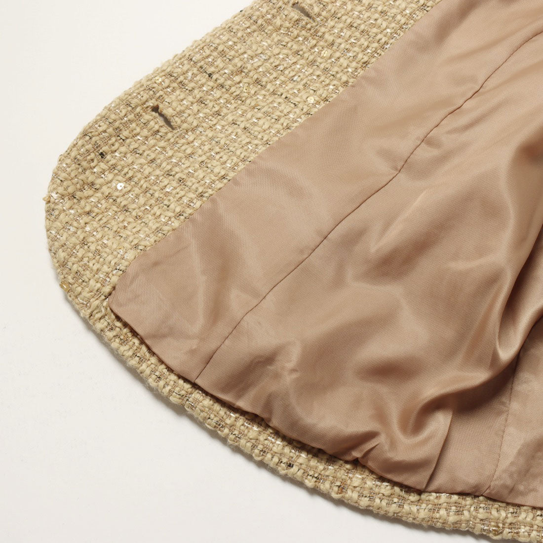 ランダ RANDA ノーカラークロップドジャケット （BEIGE） BEIGE