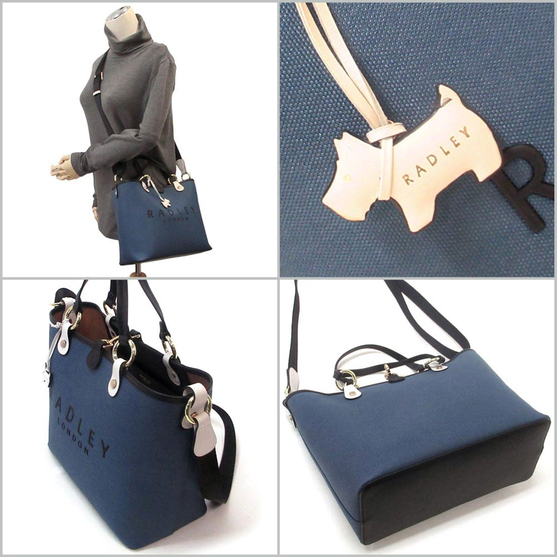 Radley London RADLEY LONDON Radley London Radley London Bag Logo Tote Bag Shoulder Bag 2Way ADDISON GARDENS VINTAGE BLUE H9072425