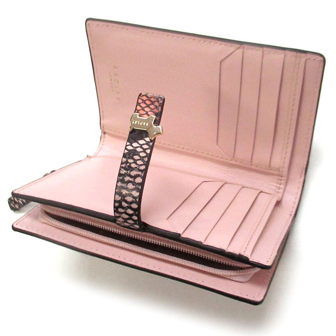 ラドリー ロンドン RADLEY LONDON RADLEY LONDON ラドリーロンドン サイフ スネーク柄 パイソン柄 パイソン ピンク ミディアム 二つ折り財布 S7961688 （ピンク） ピンク