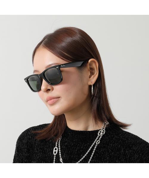 レイバン Ray-Ban Ray-Ban サングラス WAYFARER RB2140-F 偏光レンズ （901/58/BLACK/GREEN） 901/58/BLACK/GREEN