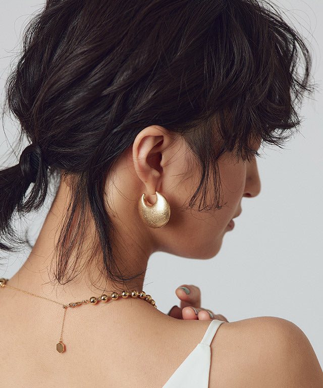 ラス RASW クレセントプレートピアス （シルバー） シルバー