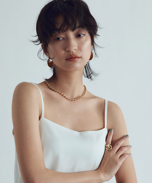 ラス RASW クレセントプレートピアス （シルバー） シルバー