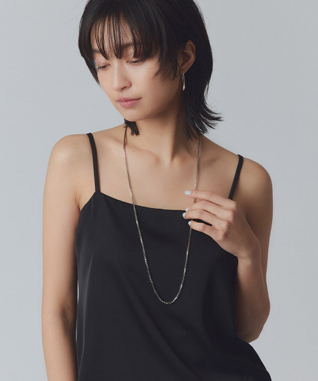 ラス RASW ボックスチェーンミドルネックレス （シルバー） シルバー