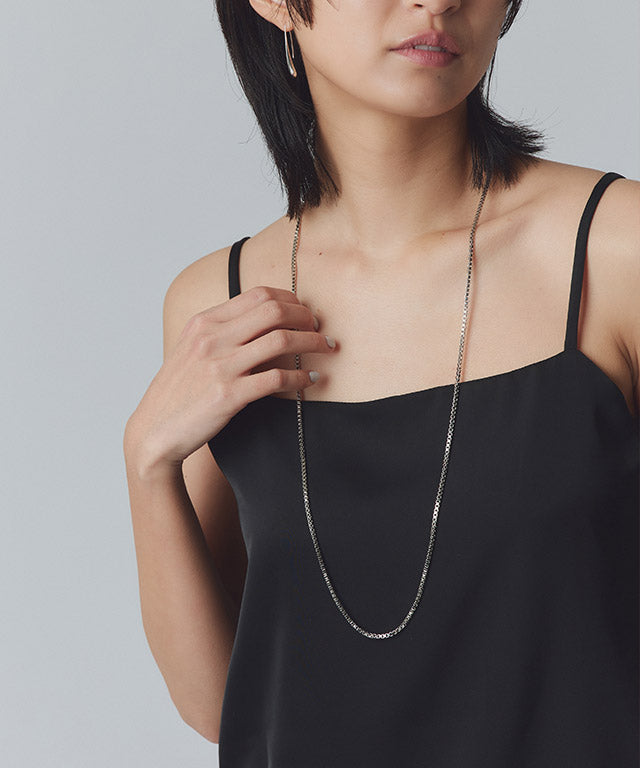 ラス RASW ボックスチェーンミドルネックレス （シルバー） シルバー