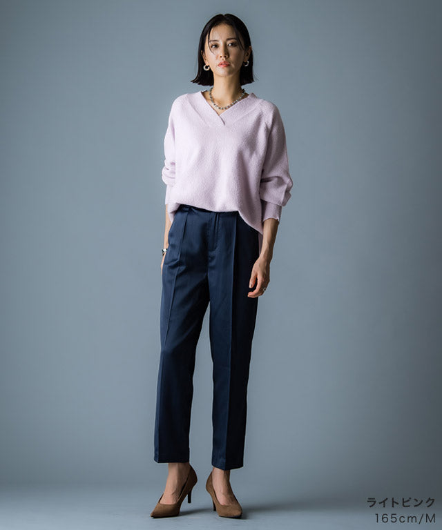 ラス RASW モヘア混Vネックニット