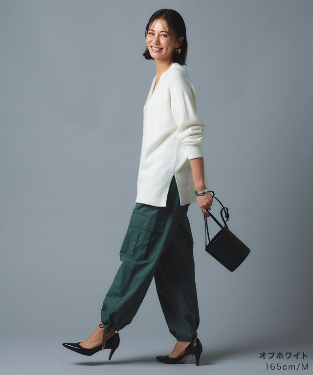 ラス RASW モヘア混Vネックニット