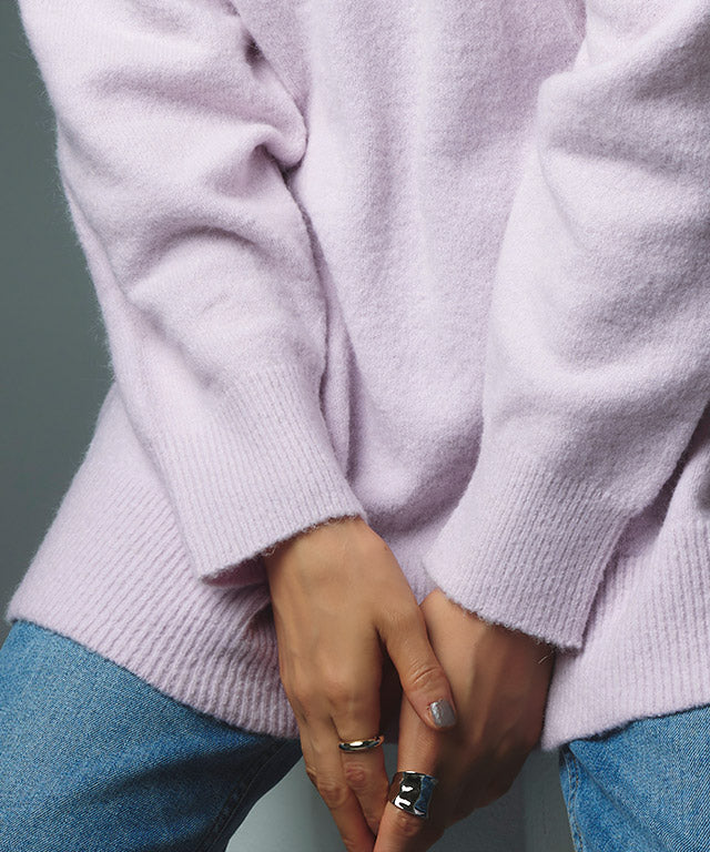 ラス RASW モヘア混Vネックニット