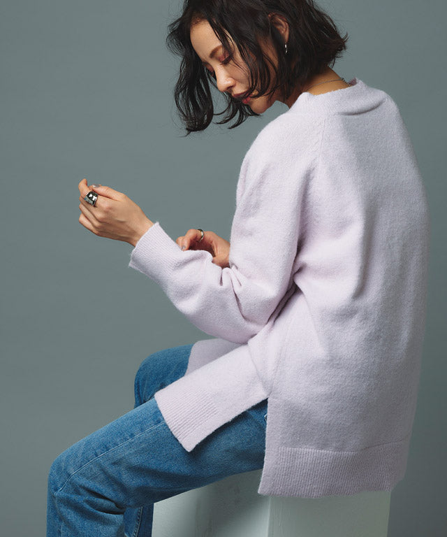 ラス RASW モヘア混Vネックニット