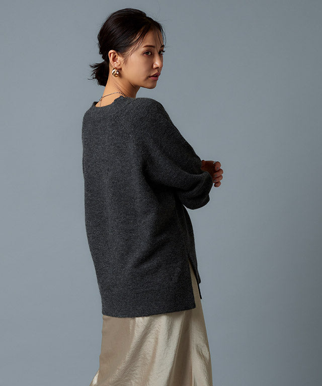 ラス RASW モヘア混Vネックニット