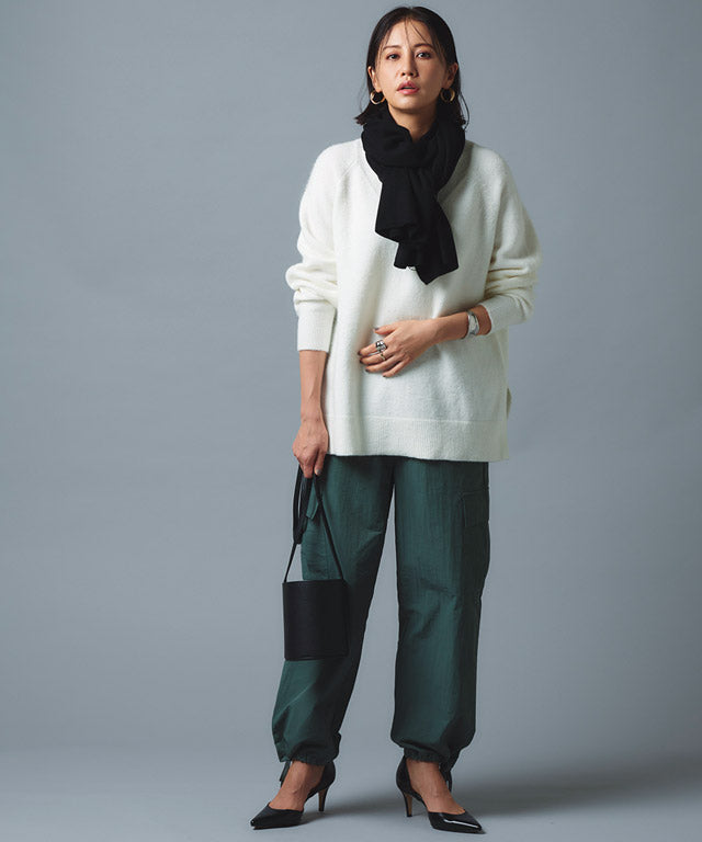 ラス RASW モヘア混Vネックニット