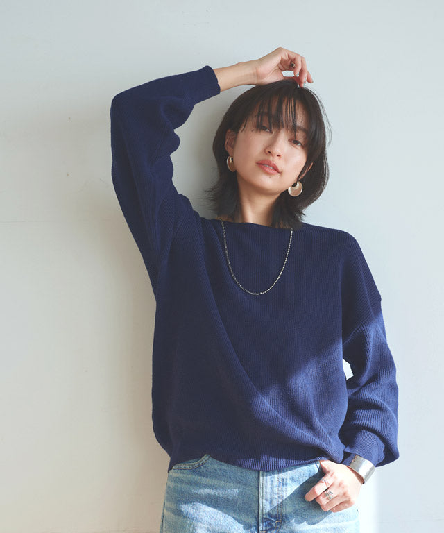 ラス RASW 綿100%クルーネックニット