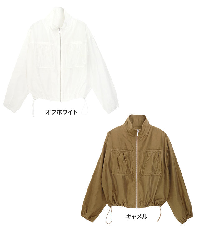 ラス RASW ハイネックジップシャツブルゾン （キャメル） キャメル