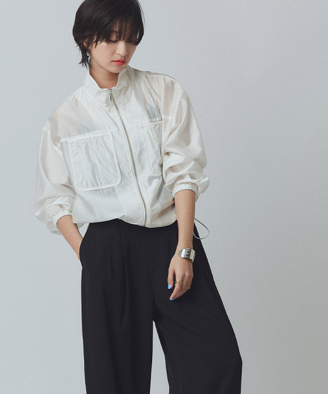 ラス RASW ハイネックジップシャツブルゾン （キャメル） キャメル
