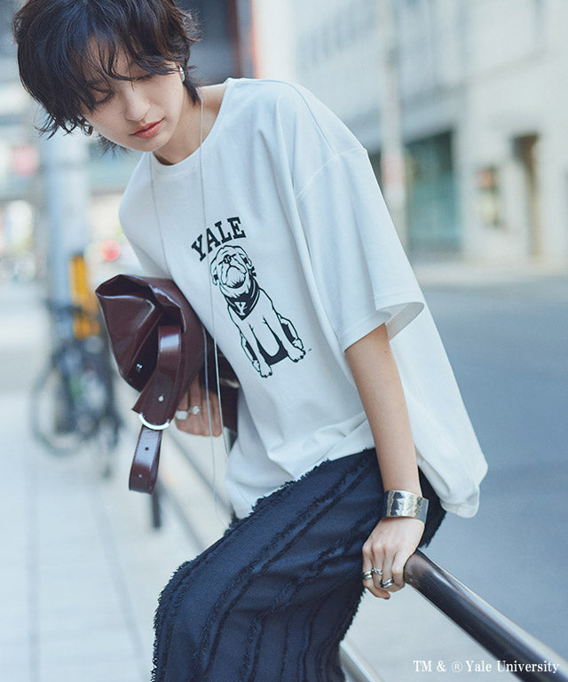 ラス RASW 別注YALEドッグオーバーTシャツ （オフホワイト） オフホワイト