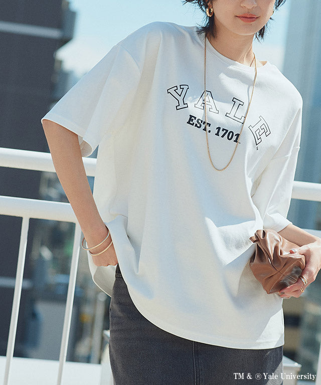 ラス RASW 別注YALEロゴオーバーTシャツ （オフホワイト） オフホワイト