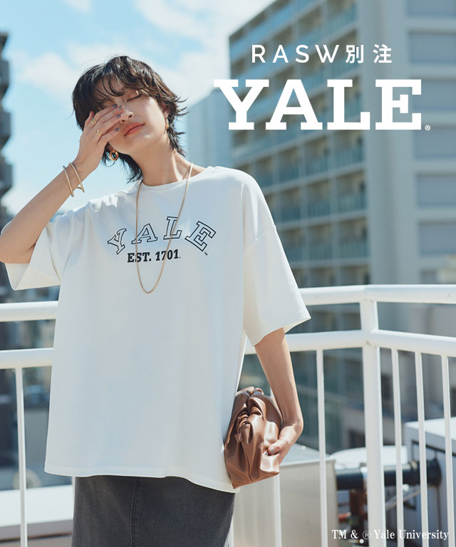 ラス RASW 別注YALEロゴオーバーTシャツ （オフホワイト） オフホワイト