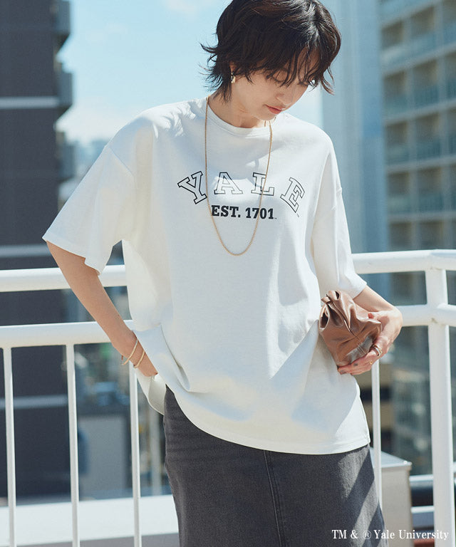 ラス RASW 別注YALEロゴオーバーTシャツ （オフホワイト） オフホワイト