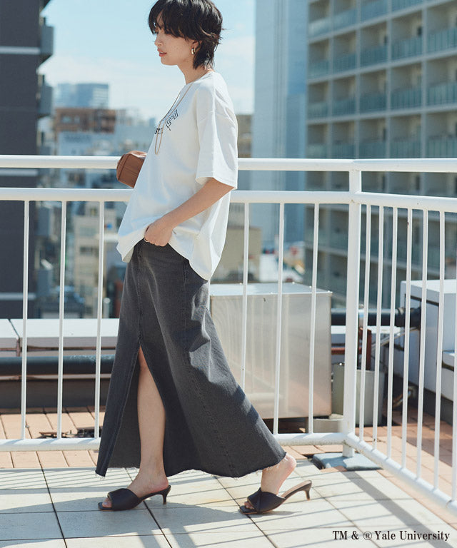 ラス RASW 別注YALEロゴオーバーTシャツ （オフホワイト） オフホワイト