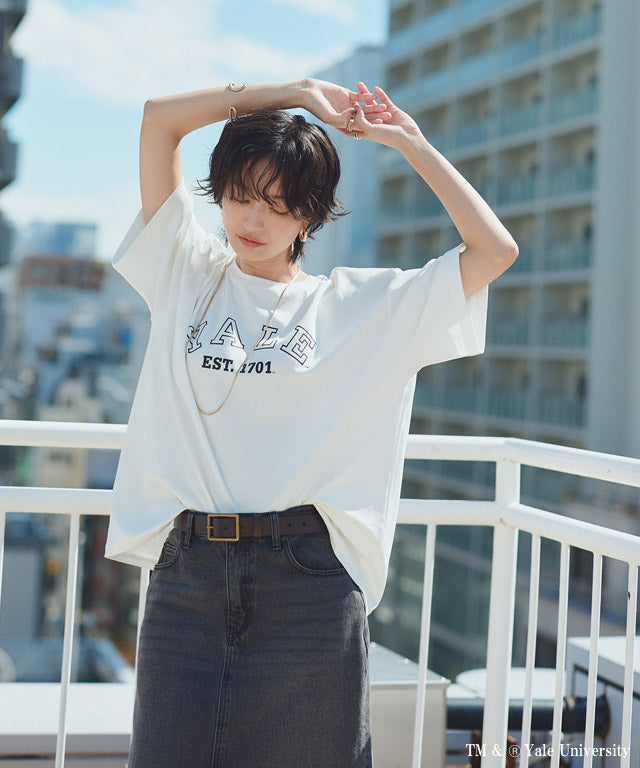 ラス RASW 別注YALEロゴオーバーTシャツ （オフホワイト） オフホワイト