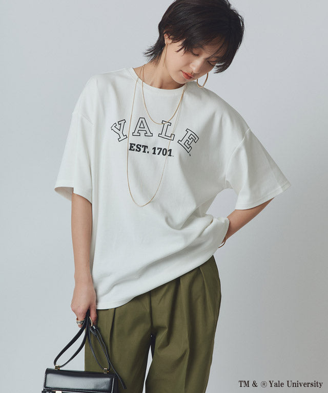 ラス RASW 別注YALEロゴオーバーTシャツ （オフホワイト） オフホワイト