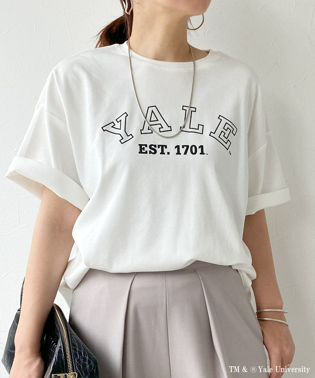ラス RASW 別注YALEロゴオーバーTシャツ （オフホワイト） オフホワイト