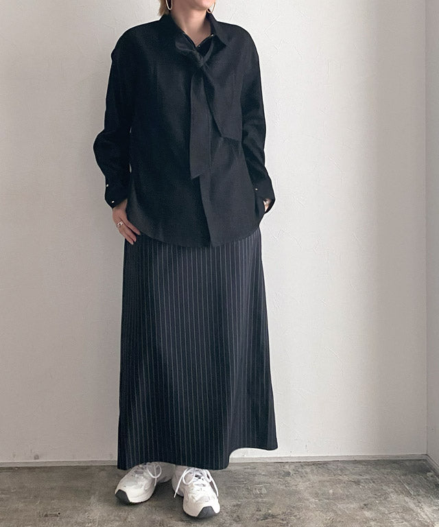 ラス RASW デニムリボンシャツ （ブルー） ブルー